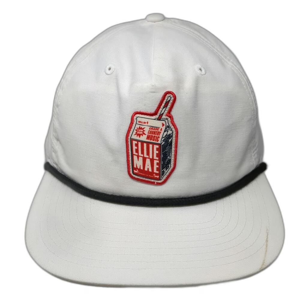 Richardson 5 Panel White Hat OSFM Rope Snapback Ellie Mae Country Music Patch